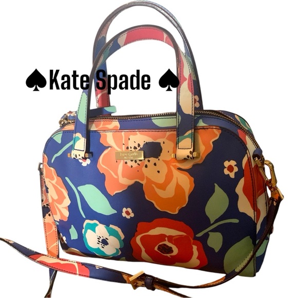 Kate Spade Small Felix Newbury Lane Cherry Floral Satchel - Picture 2 of 8